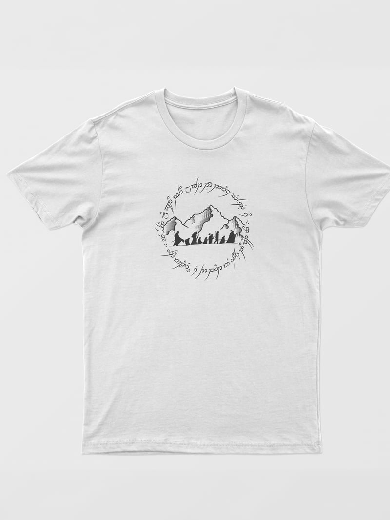Lord of the Rings Unisex Beyaz Tişört
