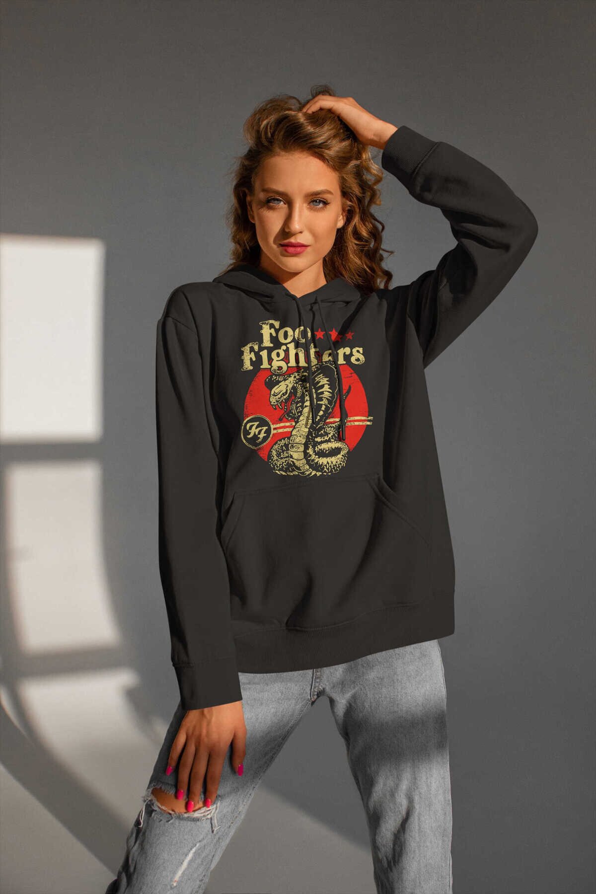 Foo Fighters Yılan Kapüşonlu Sweatshirt