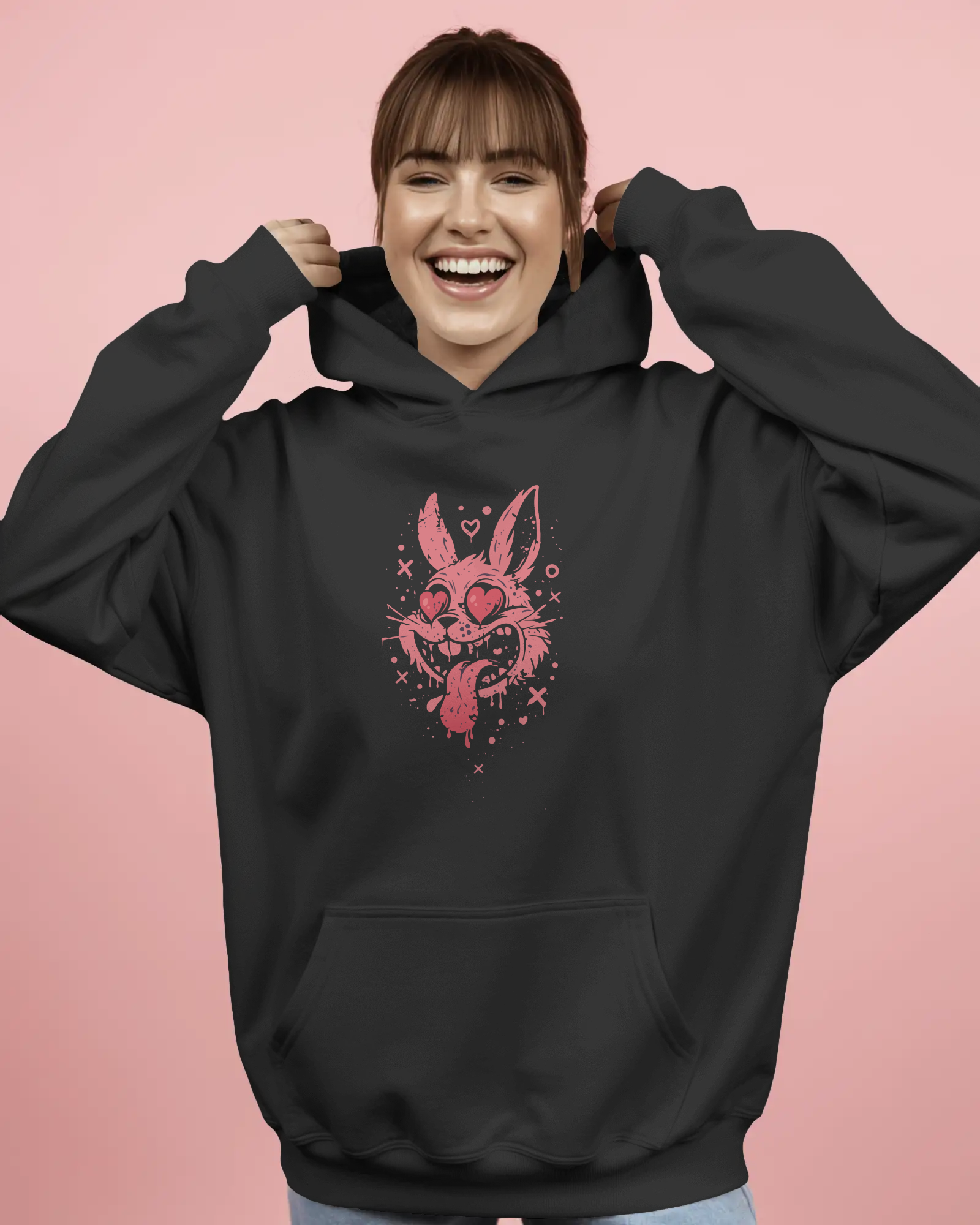 Crazy Rabbit Kapüşonlu Sweatshirt