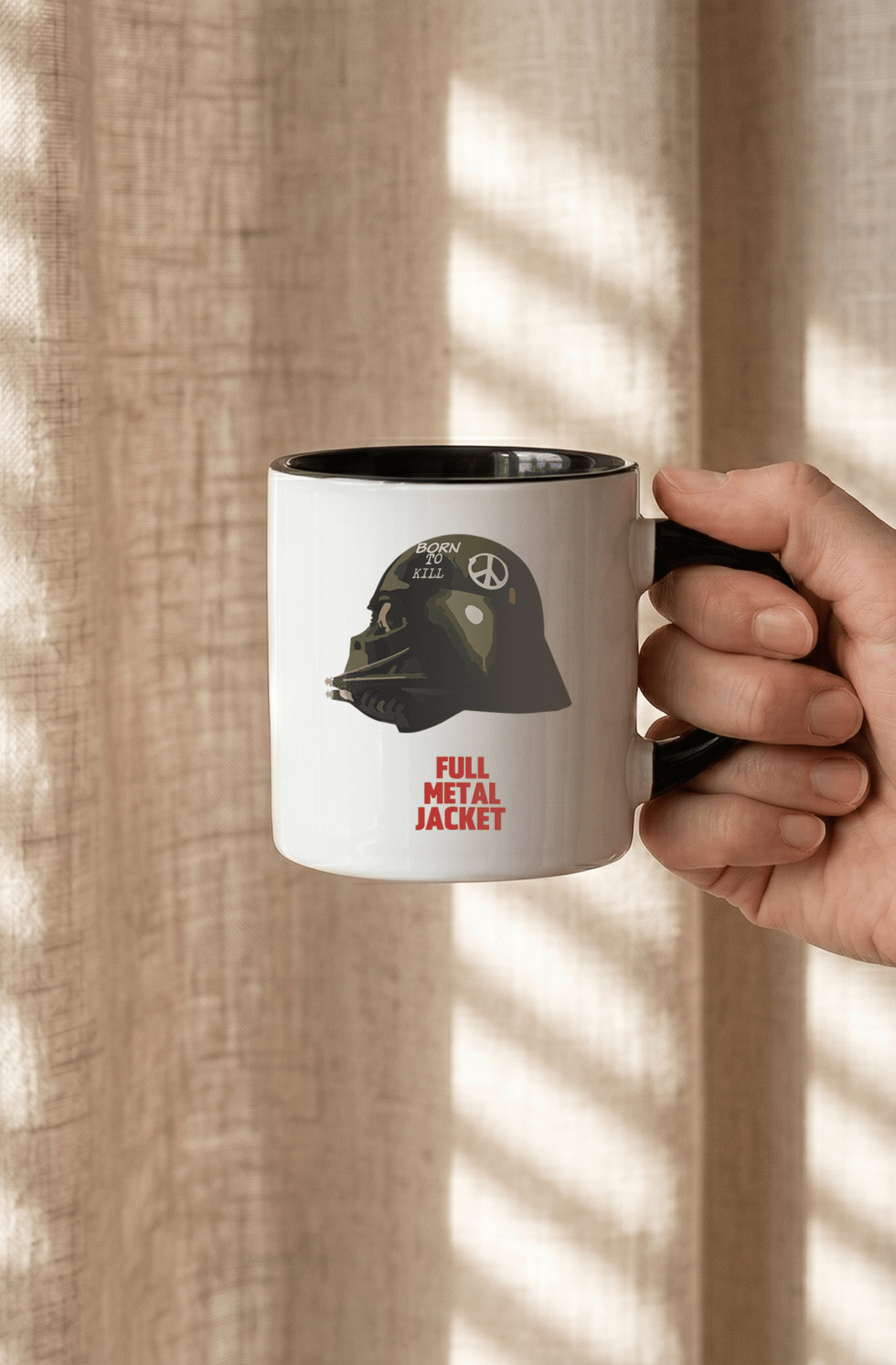 Full Metal Jacked Star Wars 180 ml Beyaz Siyah Kahve Kupası