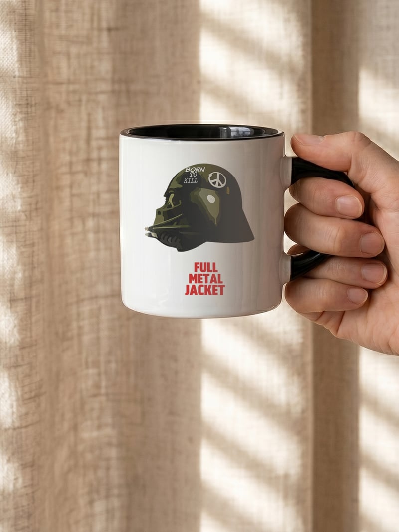 Full Metal Jacked Star Wars 180 ml Beyaz Siyah Kahve Kupası