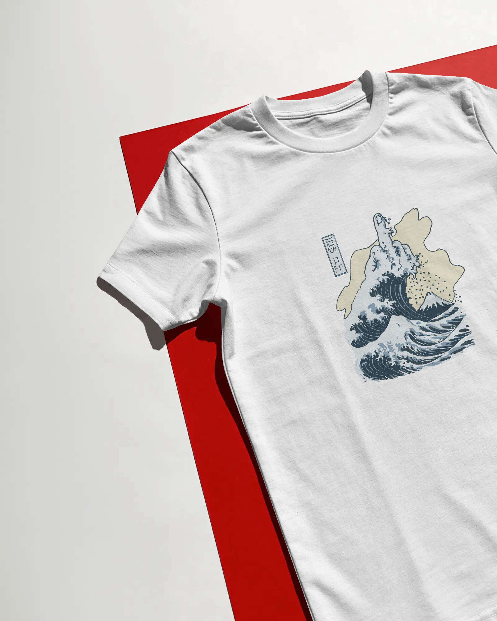 Waves Unisex Beyaz Tişört