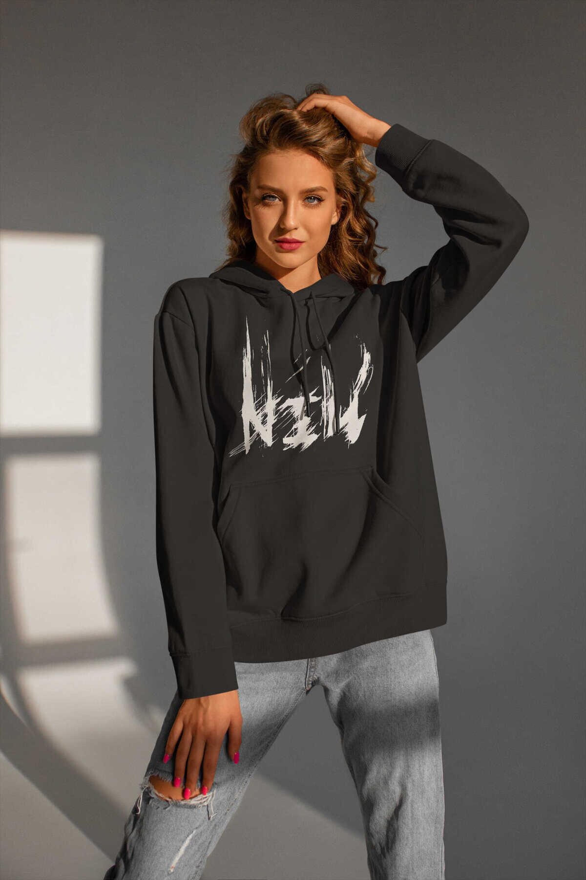 Nine inch Nails Dijital Baskı Kapüşonlu Unisex Sweatshirt