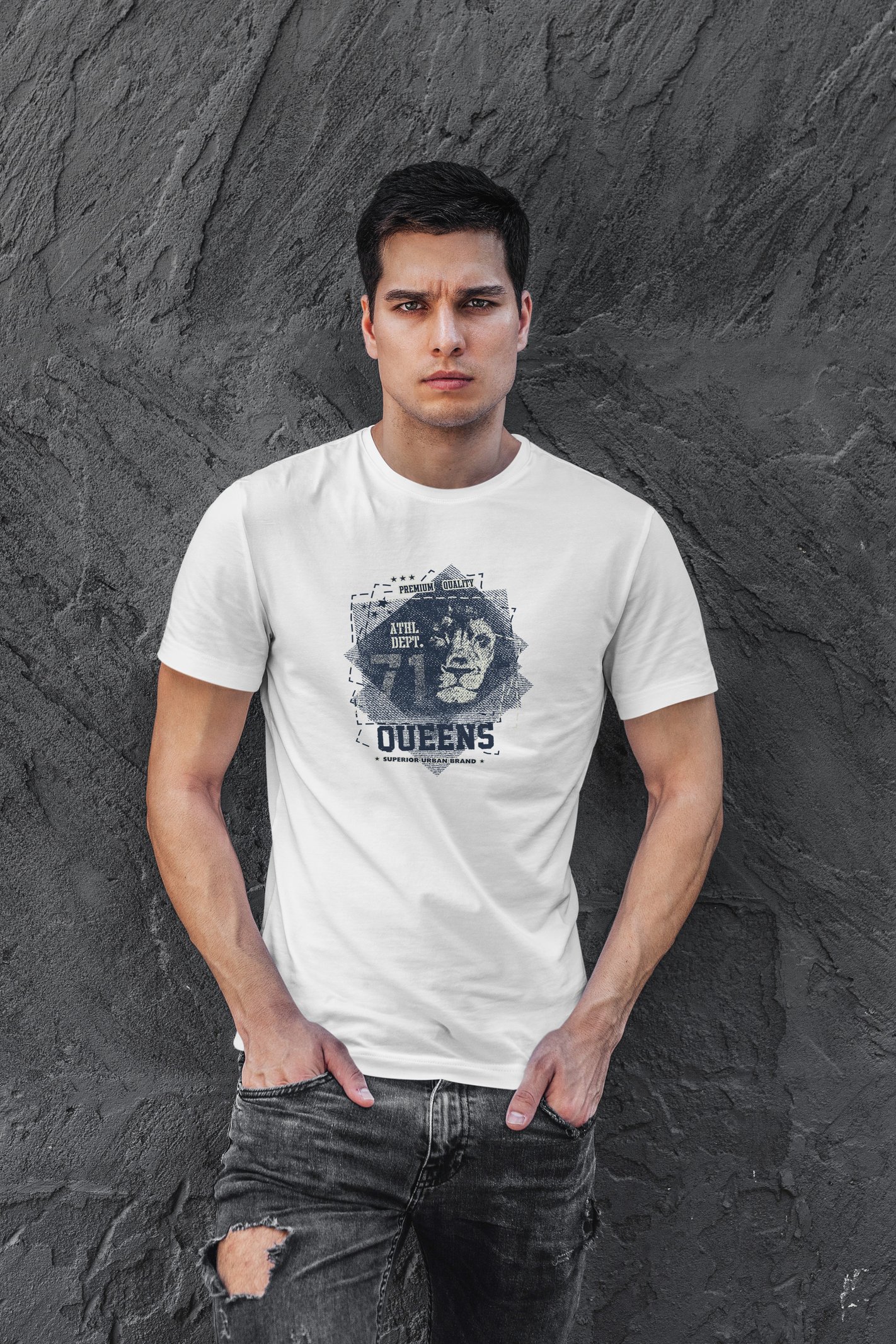 Queens Dijital Baskı  Unisex Beyaz T-Shirt