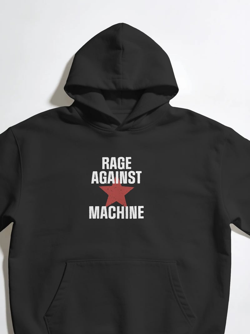 Rage Against the Machine Siyah Kapüşonlu Sweatshirt