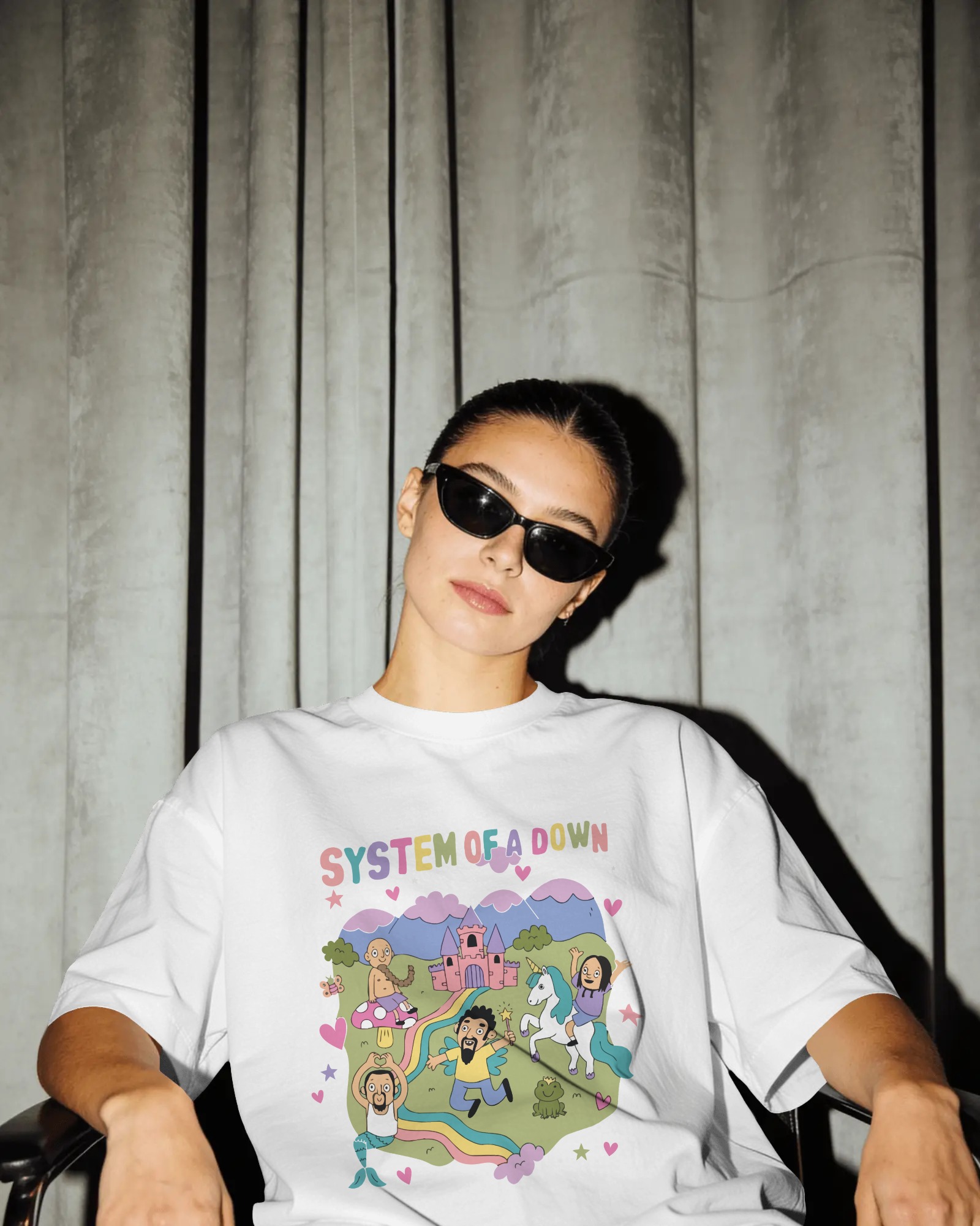 System of a Down Unisex Beyaz Tişört