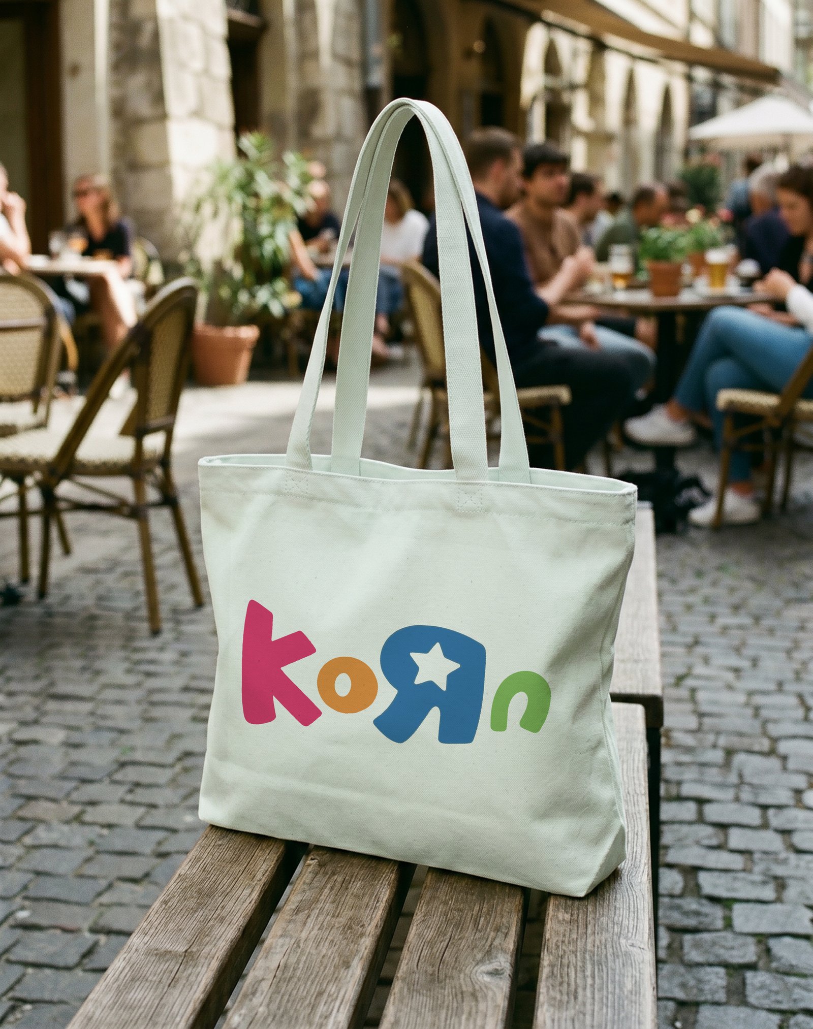 Korn Fermuarlı Astarlı Körüklü Kanvas Çanta 35 x 40 cm