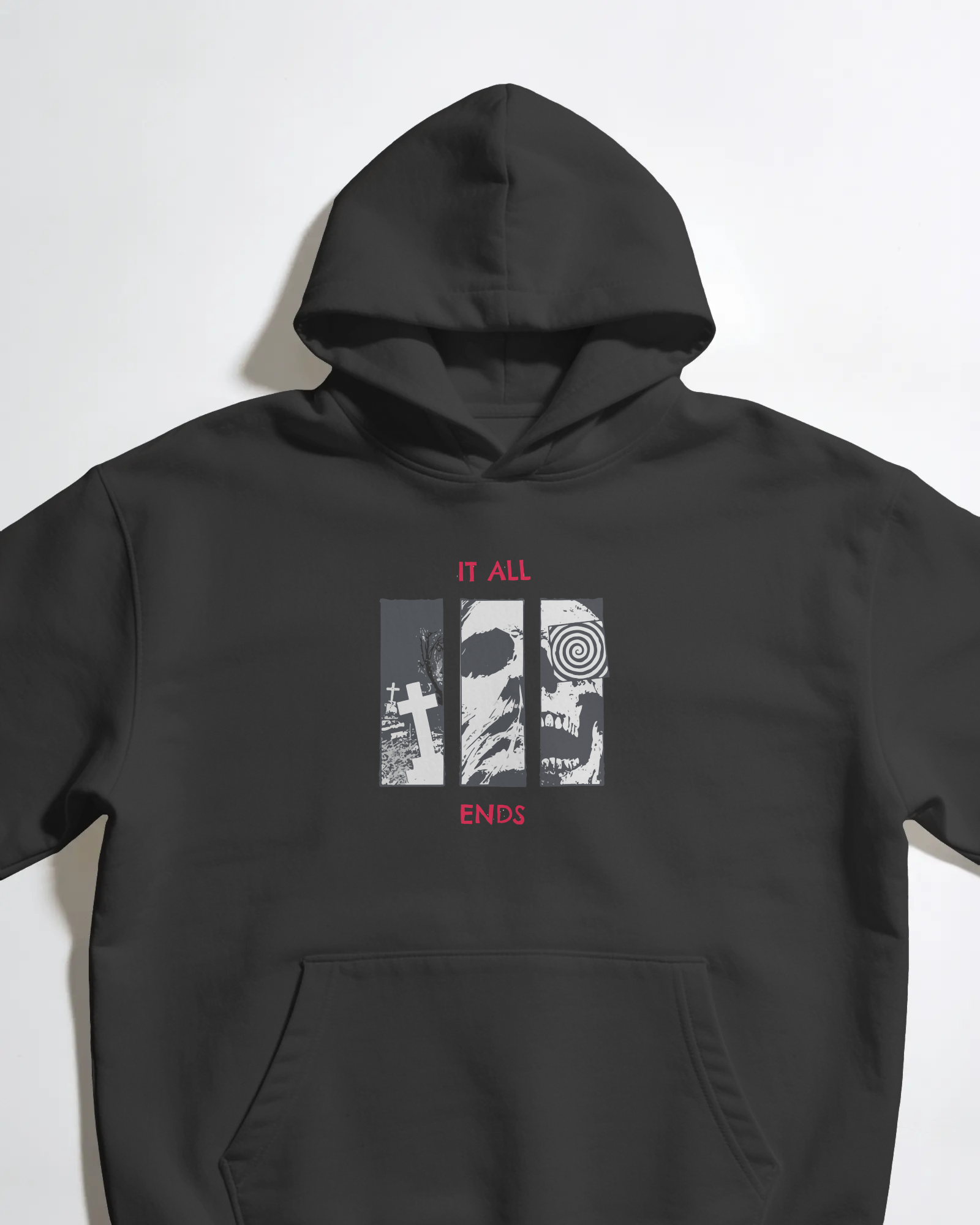 It All Ends Unisex Siyah Sweatshirt