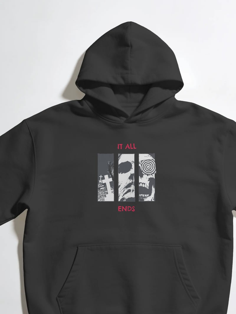 It All Ends Unisex Siyah Sweatshirt