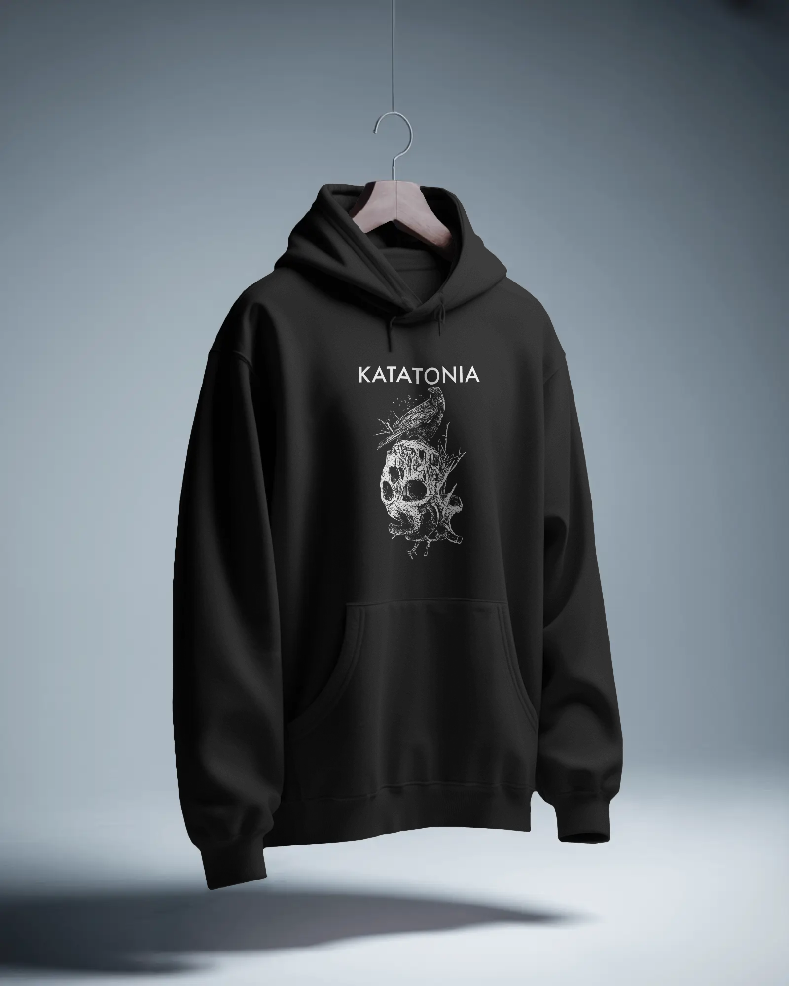Katatonia Siyah Kapüşonlu Sweatshirt