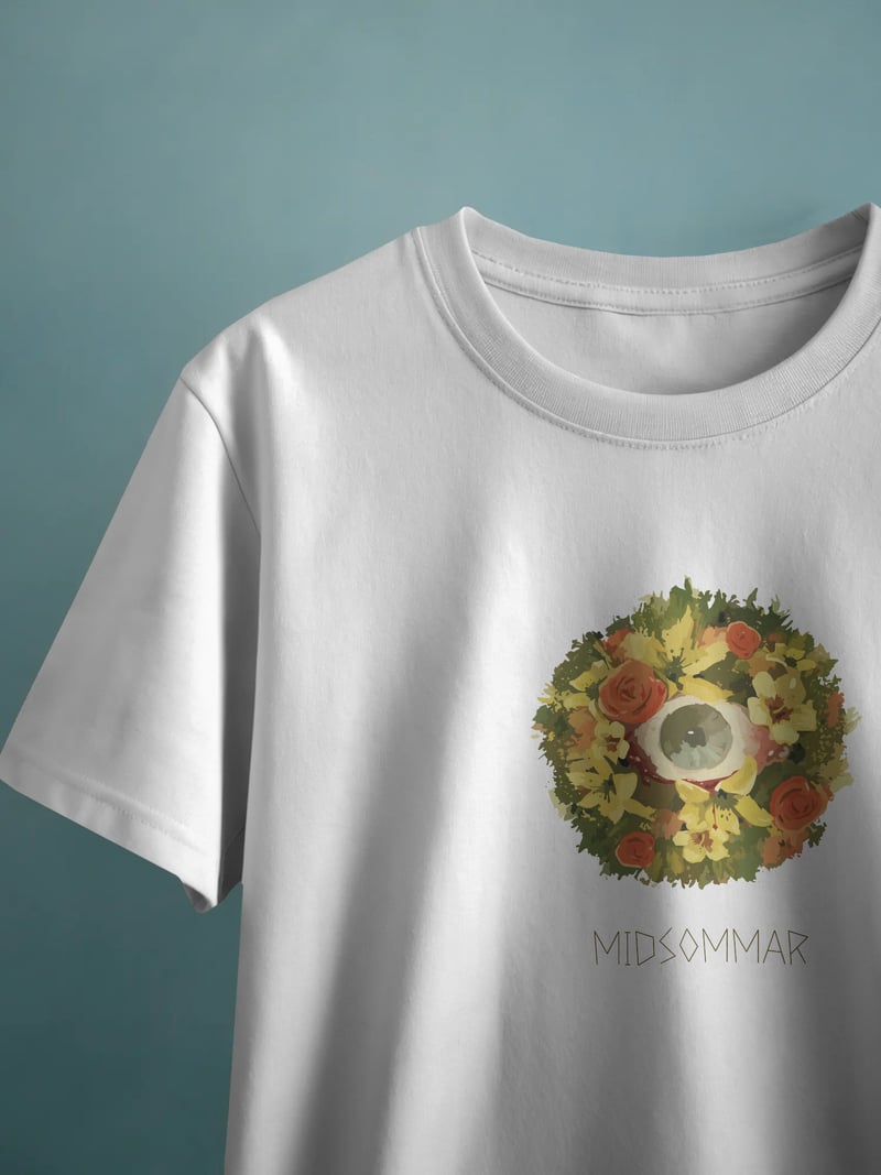 Midsommar Çiçek Beyaz Tişört