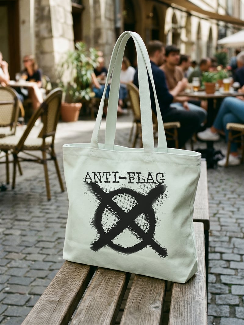 Anti Flag Kanvas Astarlı Fermuarlı Omuz Çantası