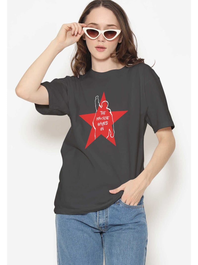 Rage Against the Machine Dijital Baskı Siyah Unisex Tişört