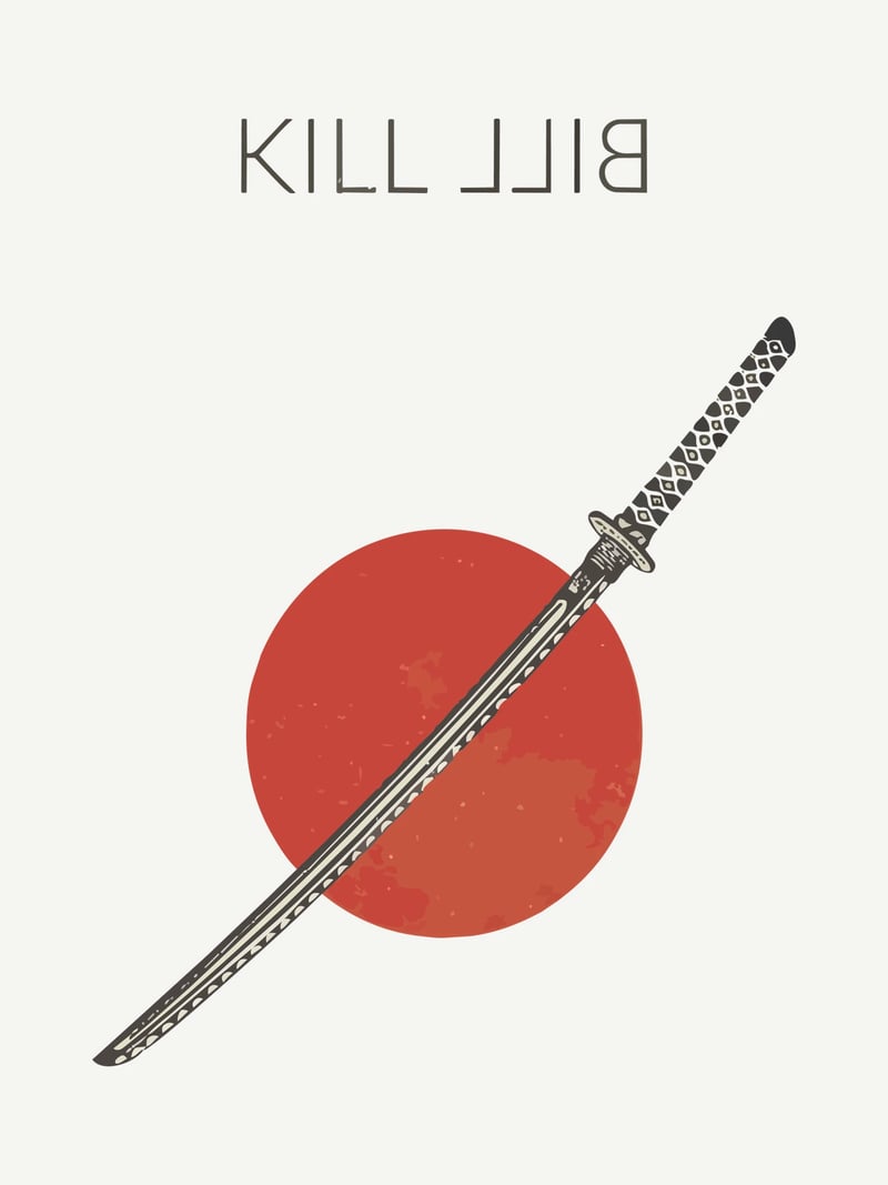 Kill Bill Kılıç baskısının kendisi, ürün üzerinde değil
