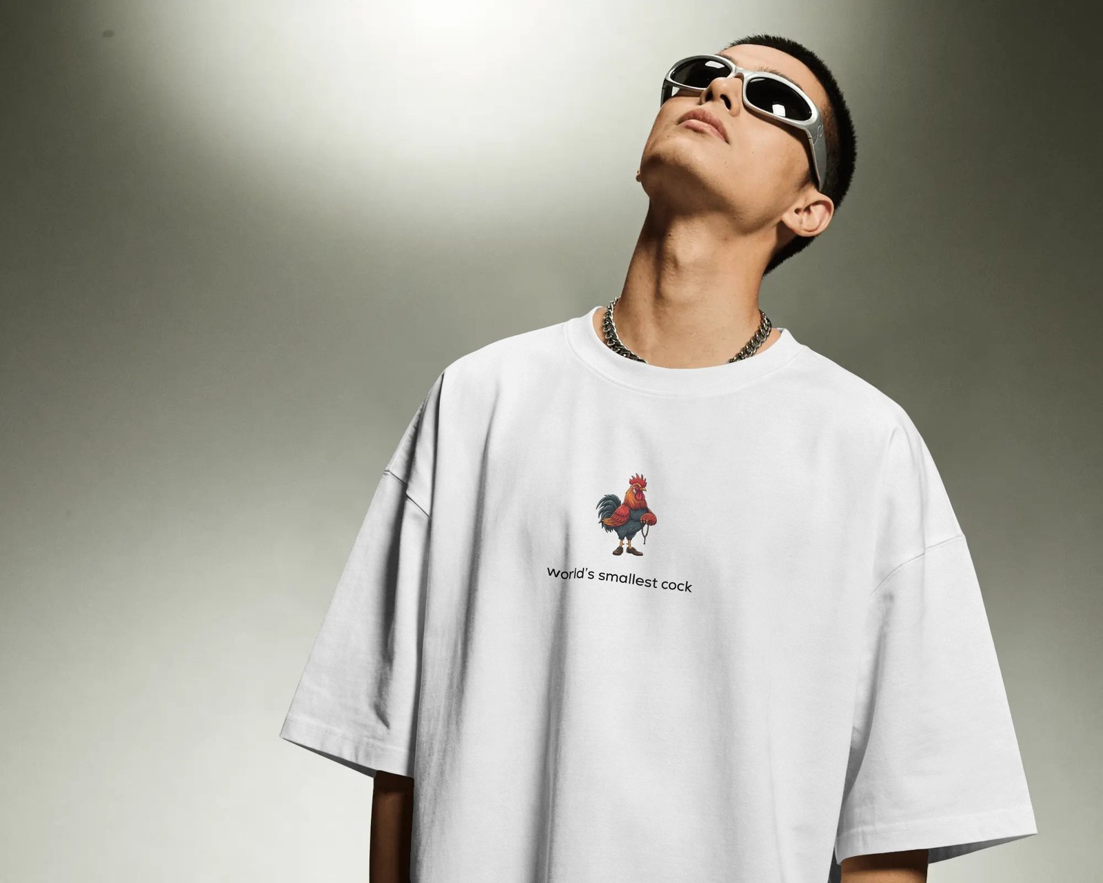 Smallest Cock Unisex Beyaz Tişört