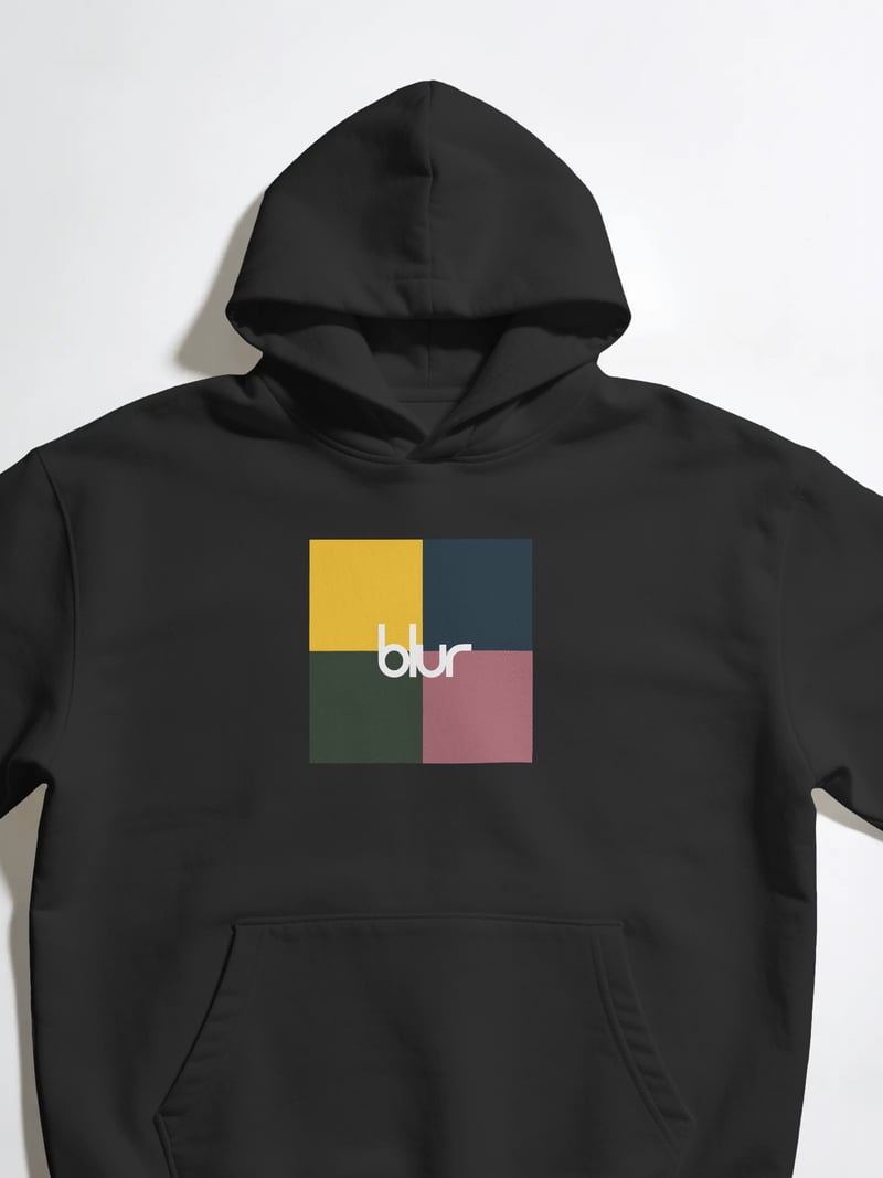 Blur Siyah Kapüşonlu Sweatshirt