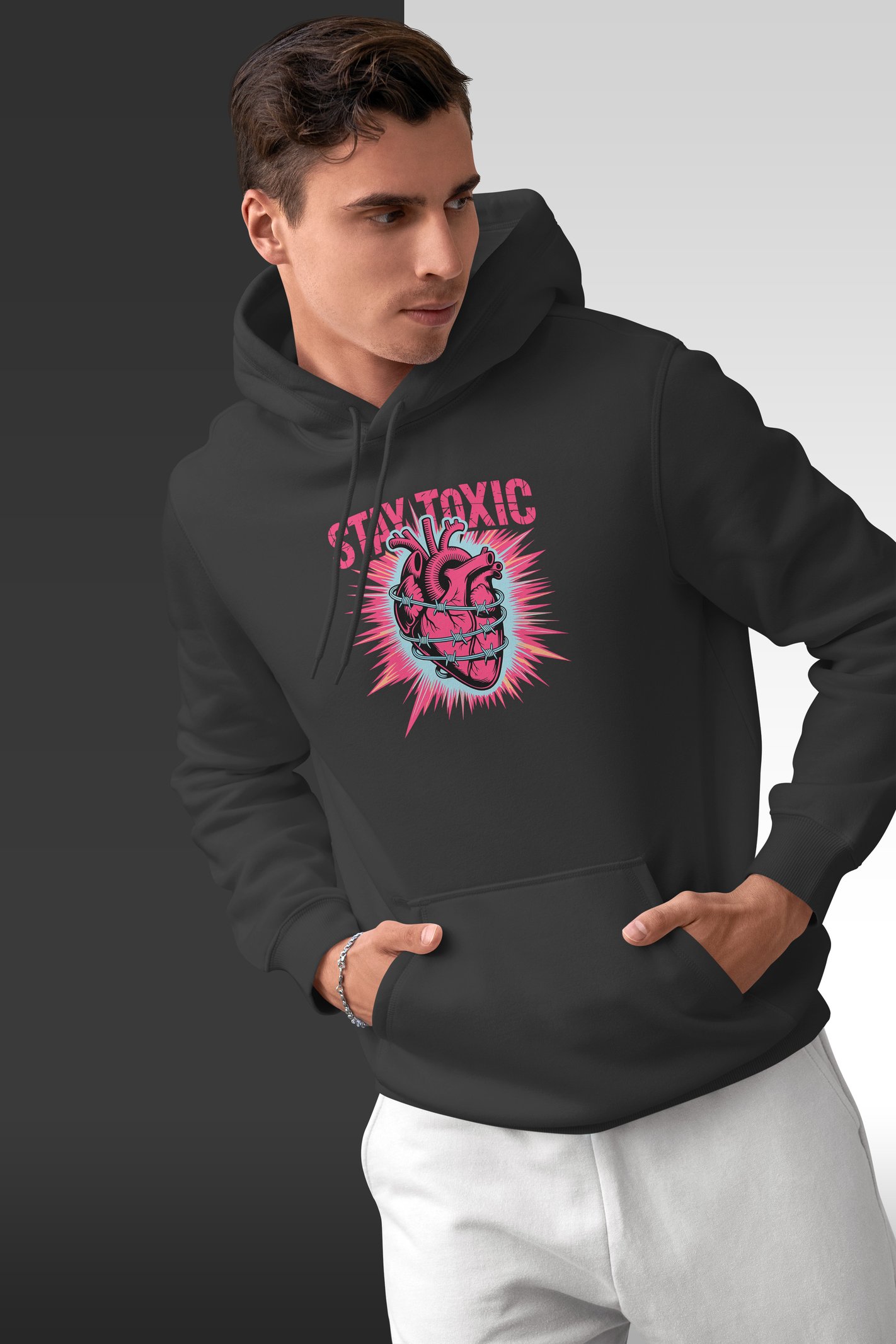 Stay Toxic Kapüşonlu Unisex Sweatshirt