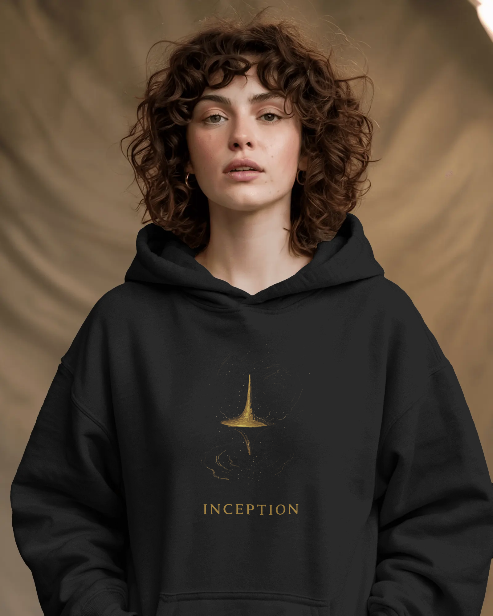 Inception Başlangıç Siyah Kapüşonlu Sweatshirt