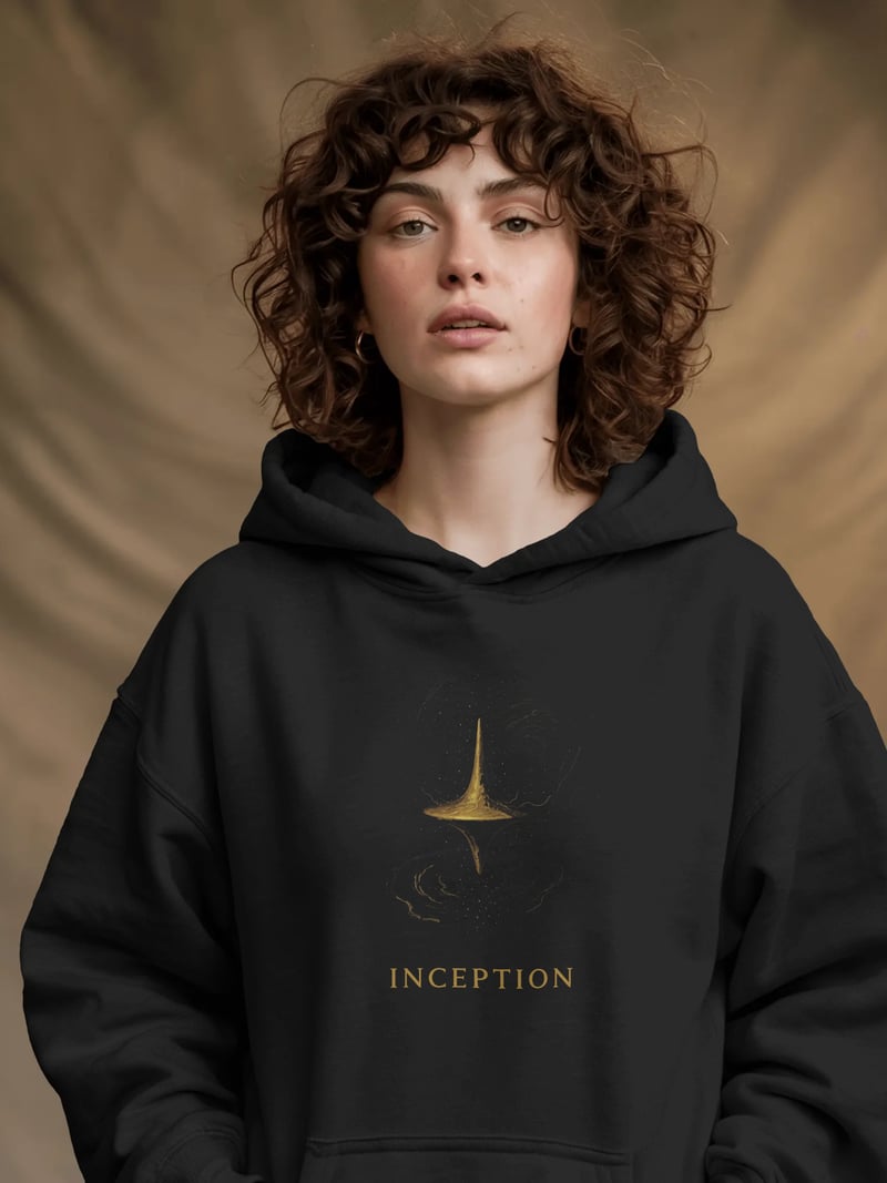 Inception Başlangıç Siyah Kapüşonlu Sweatshirt