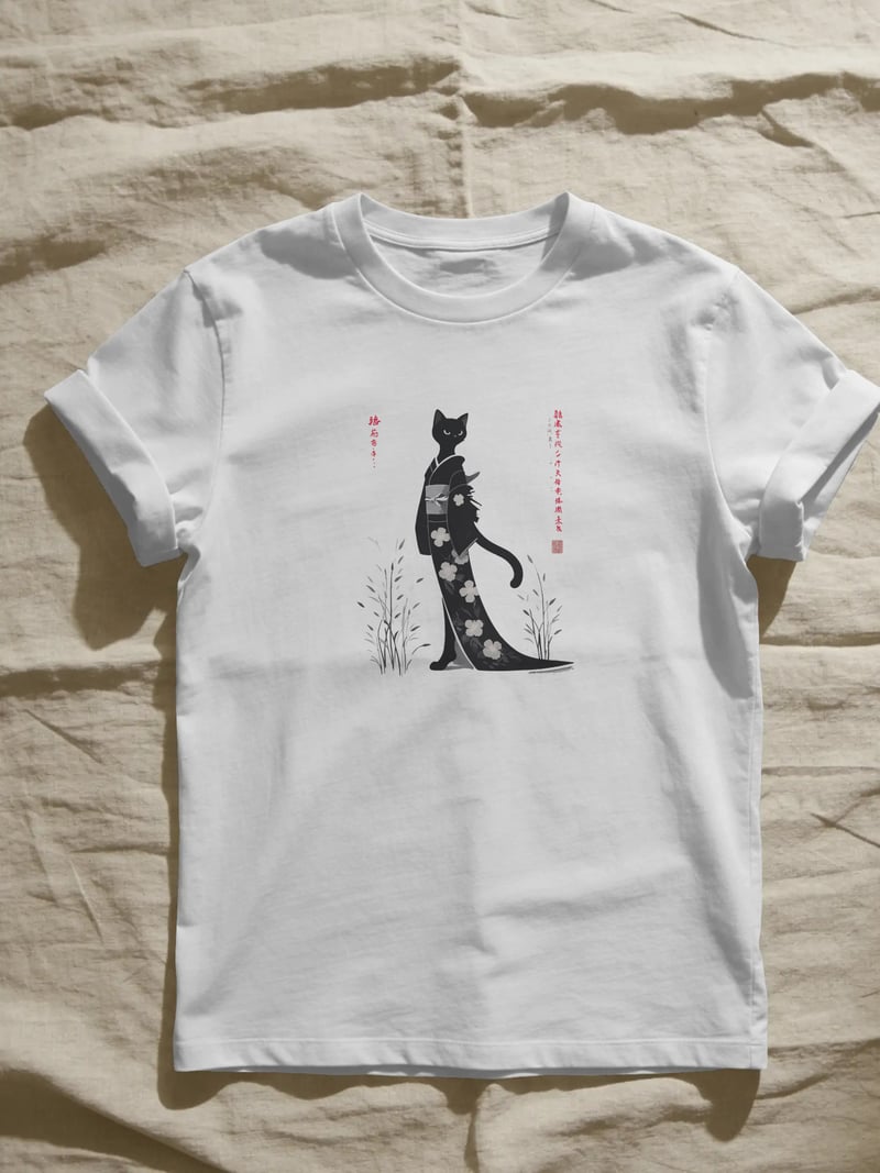 Japan Cat Kimono Tişört