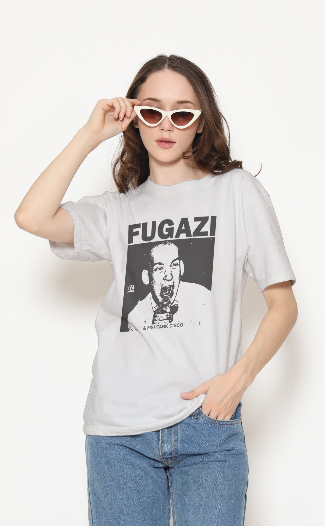 Fugazi Unisex Beyaz Tişört