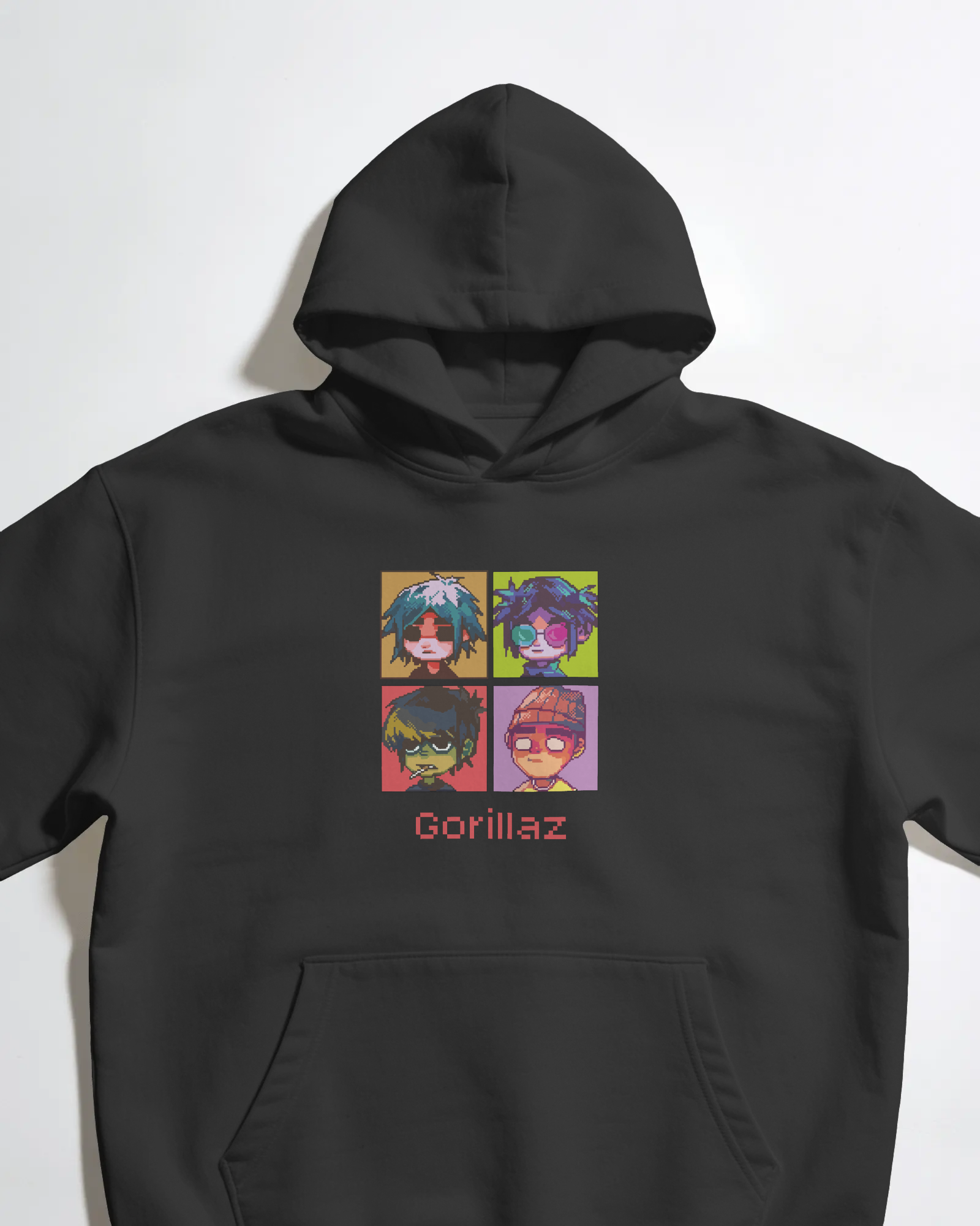 Gorillaz Unisex Siyah Kapüşonlu Sweatshirt