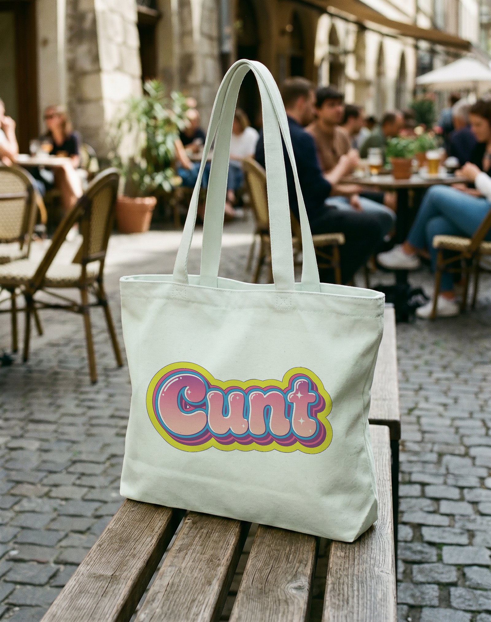 Cunt Kanvas Astarlı Fermuarlı Omuz Çantası