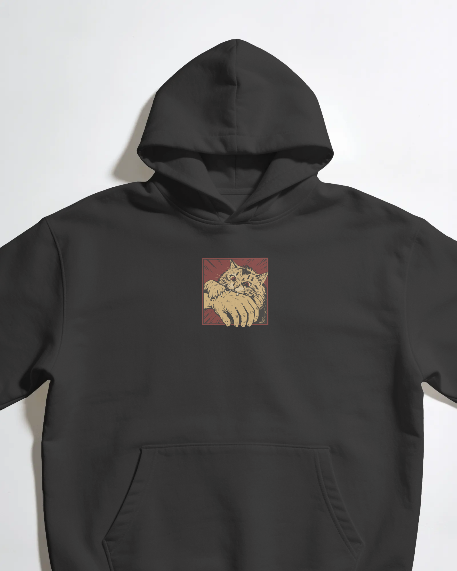 Cat Bite Unisex Siyah Sweatshirt