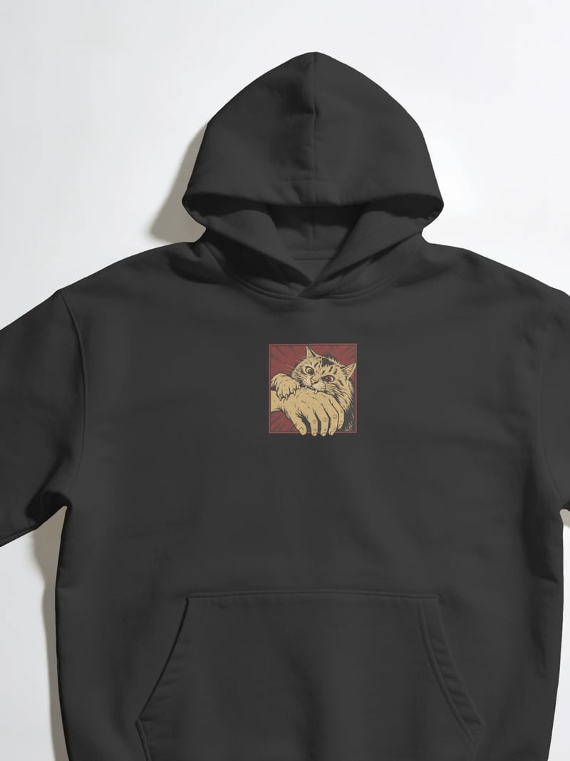 Cat Bite Unisex Siyah Sweatshirt