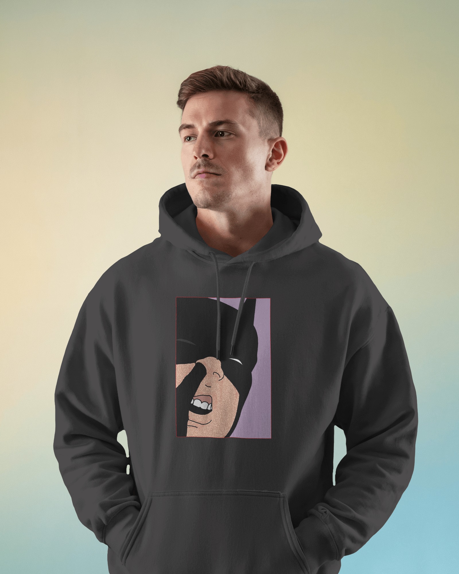 Batman Unisex Siyah Kapüşonlu Sweatshirt