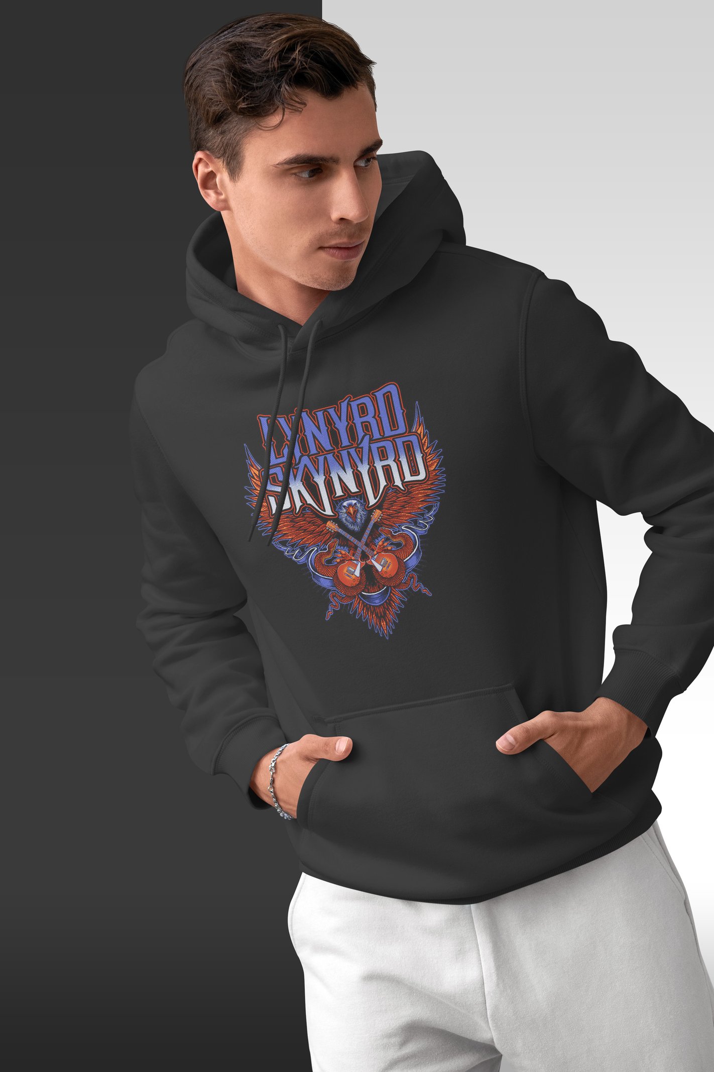 Lynyrd Skynyrd Kartal Kapüşonlu Sweatshirt