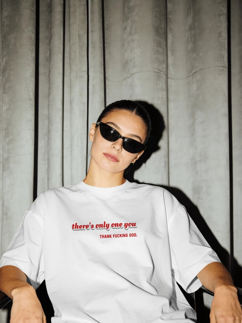 Only One You Unisex Beyaz Tişört