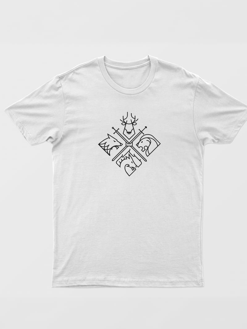 Game of Thrones Hayvan Beyaz Tişört