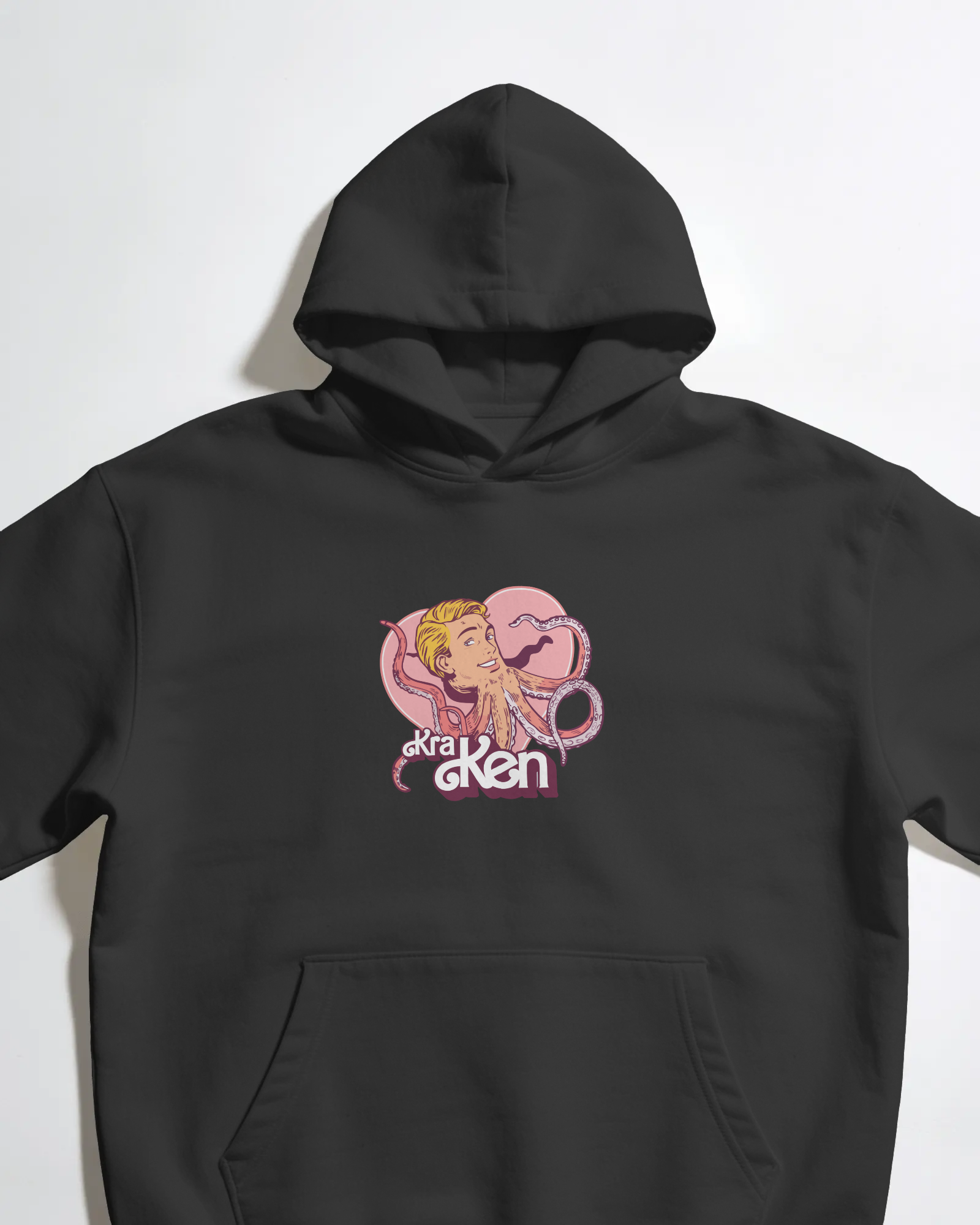 Kraken Unisex Siyah Kapüşonlu Sweatshirt