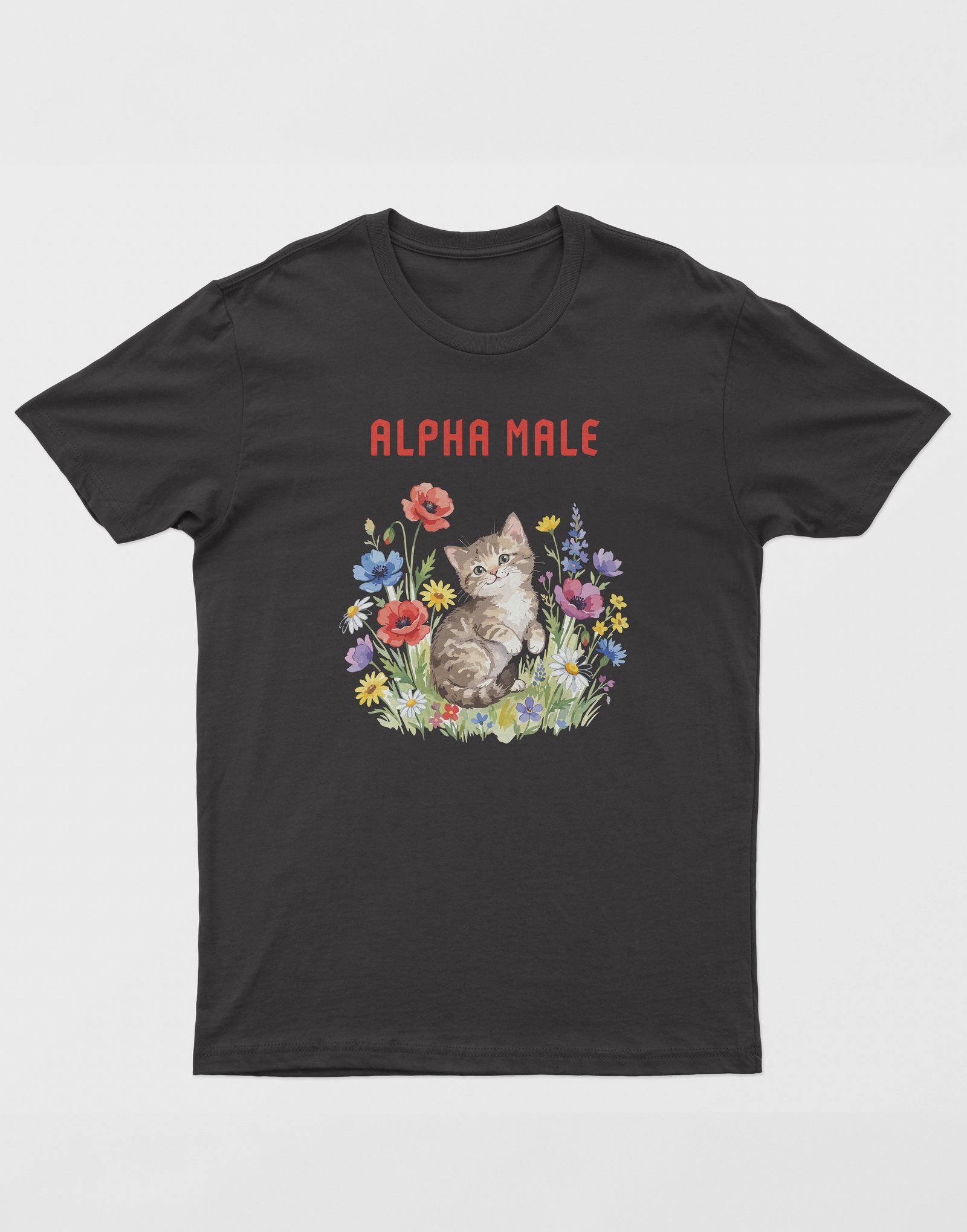 Alpha Male Unisex Siyah Tişört