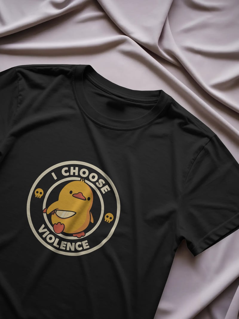 I Choose Violence Siyah Unisex Tişört