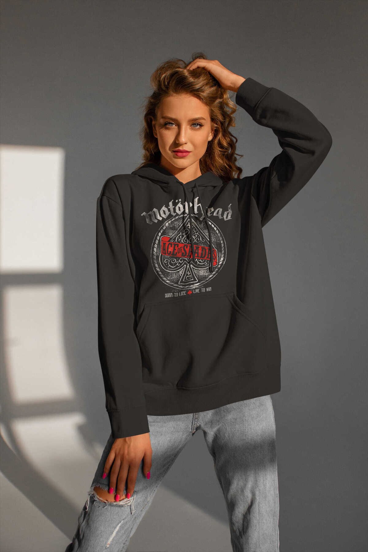 Motörhead Dijital Baskı Kapüşonlu Unisex Sweatshirt