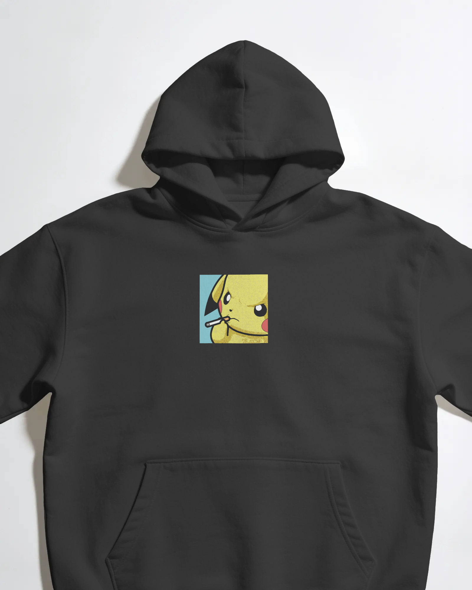 Pikachu Smokes Unisex Siyah Sweatshirt