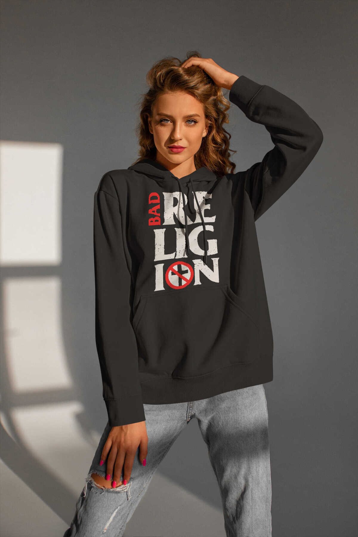 Bad Religion Dijital Baskı Kapüşonlu Unisex Sweatshirt