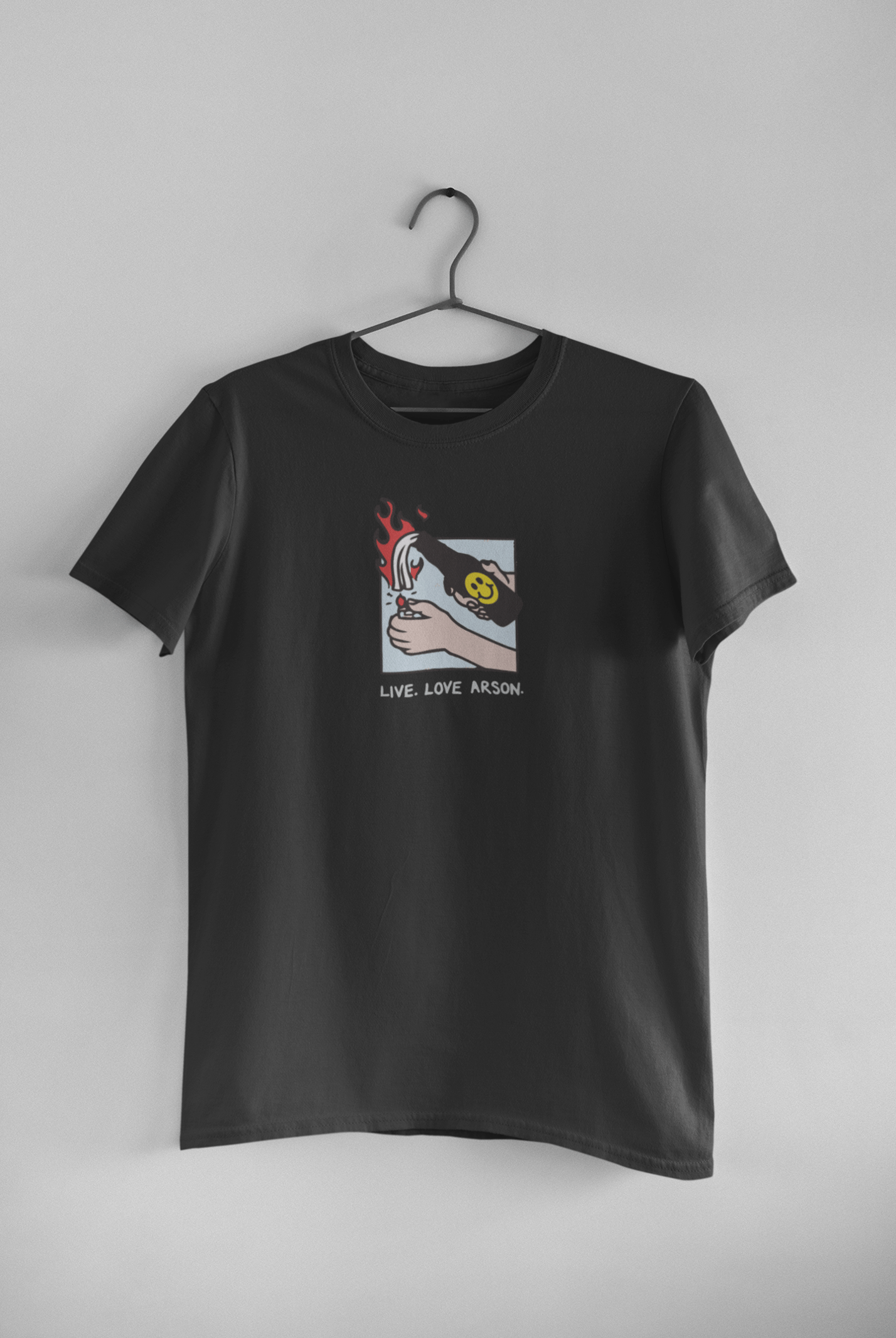 Live Love Arson Unisex Siyah Tişört