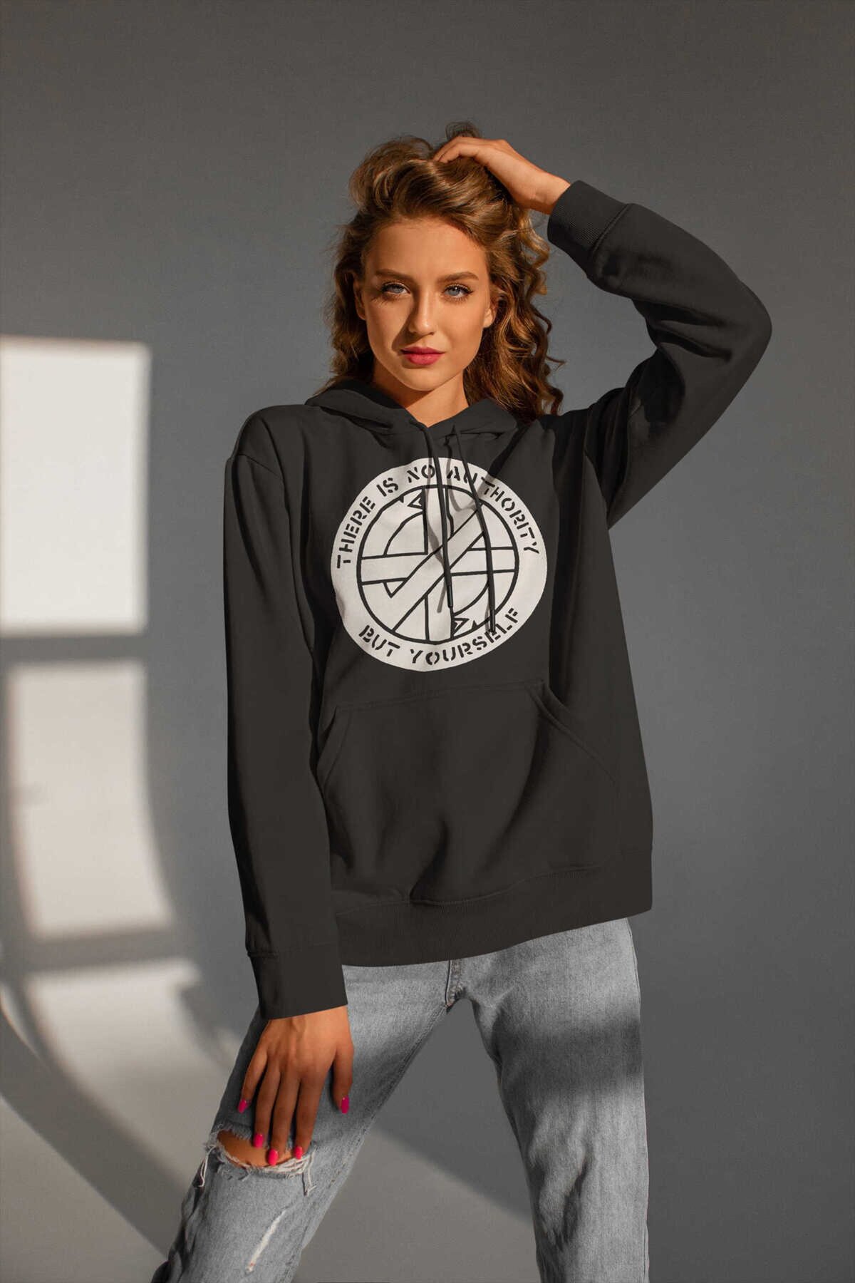 Crass Dijital Baskı Kapüşonlu Unisex Sweatshirt