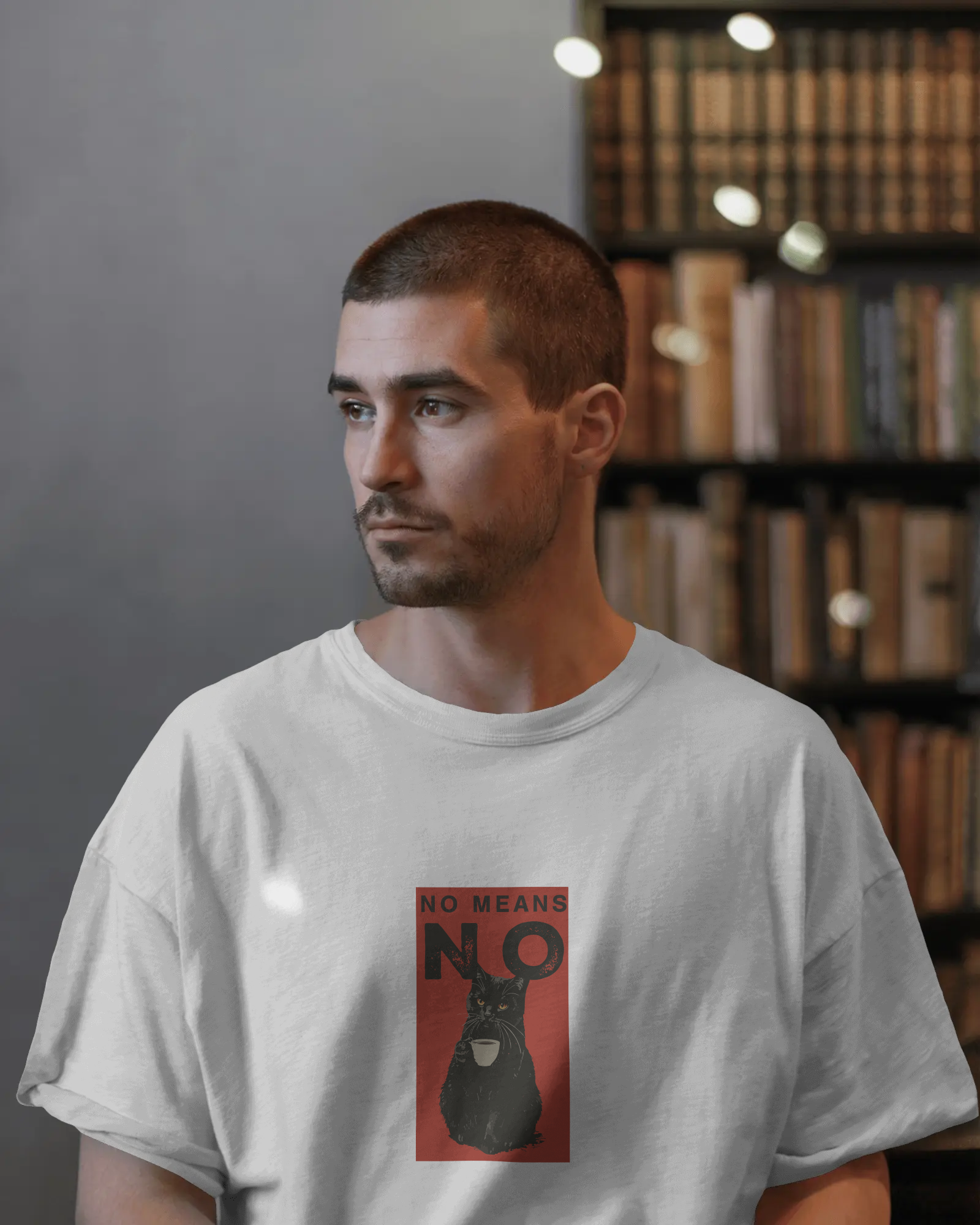 No Means No Beyaz Tişört