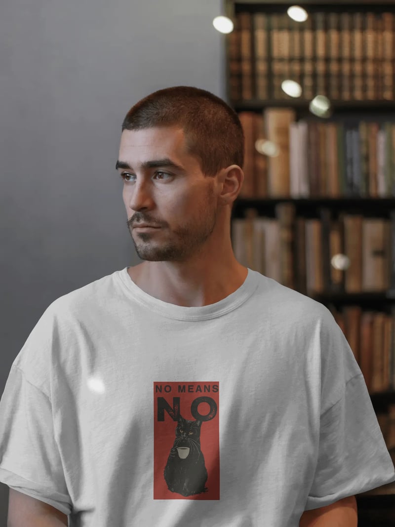 No Means No Beyaz Tişört