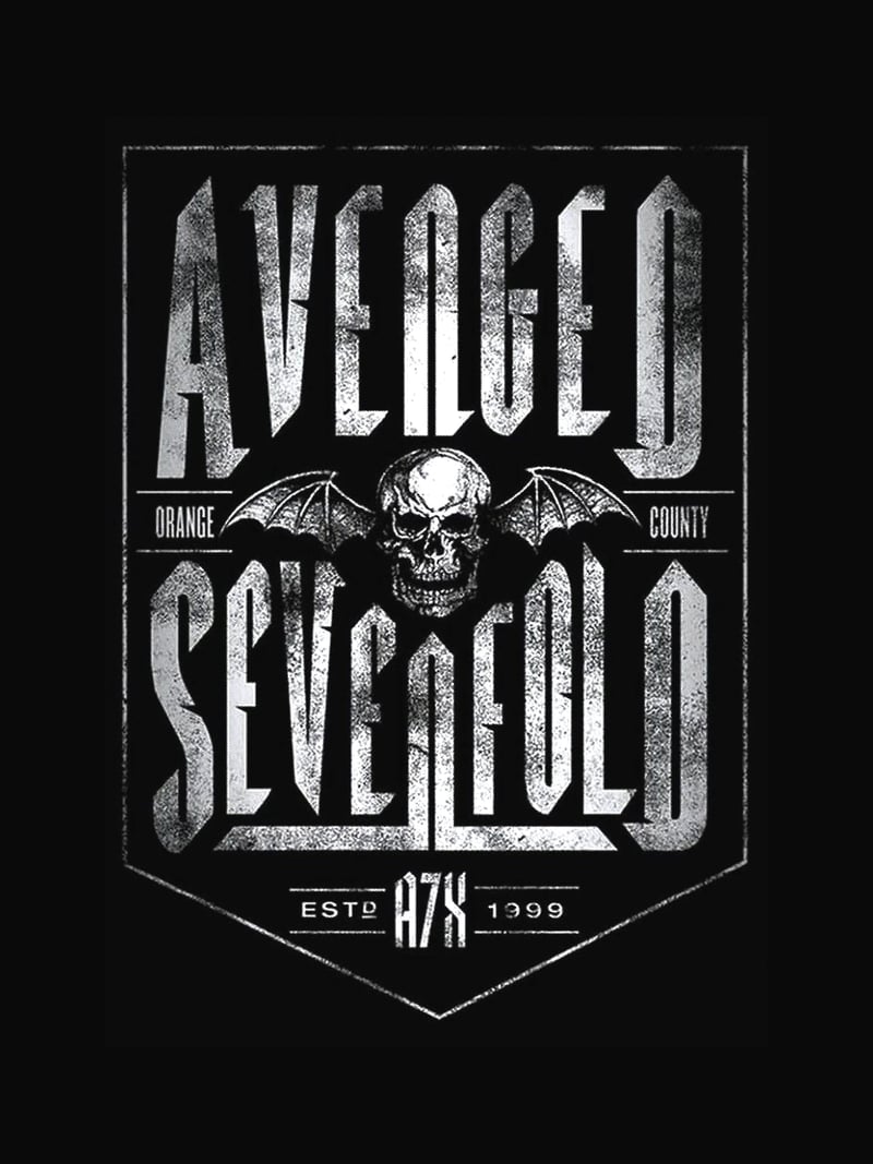 Avenged Sevenfold Kanatlı Kafatası baskısının kendisi, ürün üzerinde değil