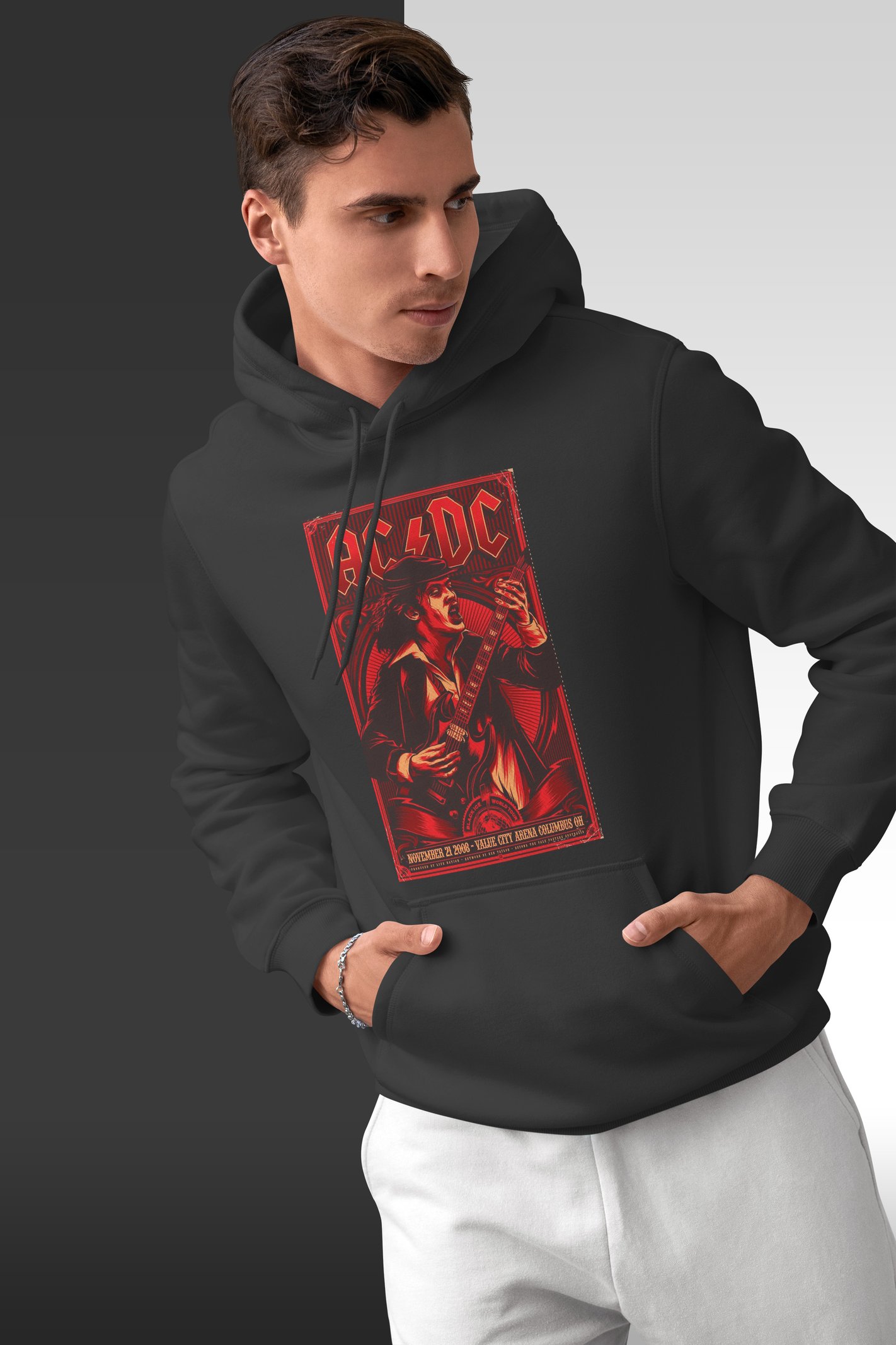 AC/DC Kapüşonlu Unisex Sweatshirt