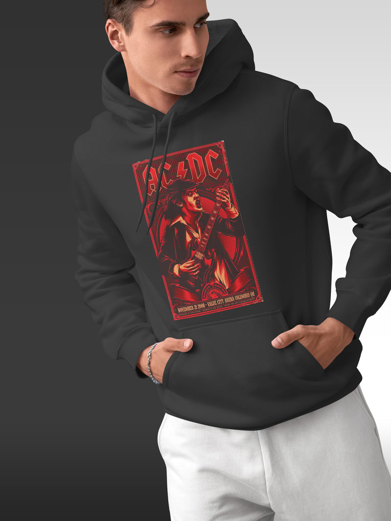 AC/DC Kapüşonlu Unisex Sweatshirt
