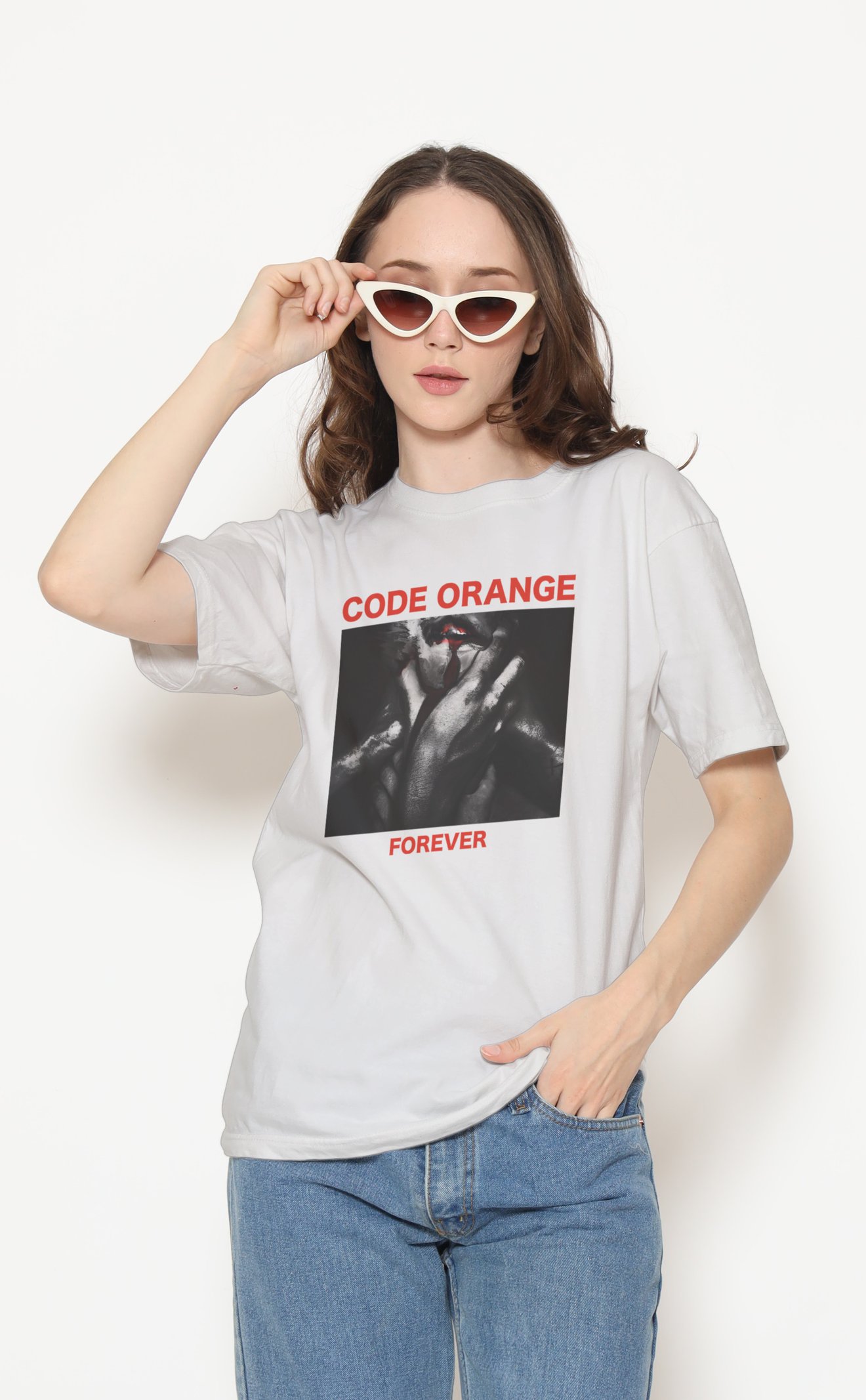 Code Orange Unisex Beyaz Tişört