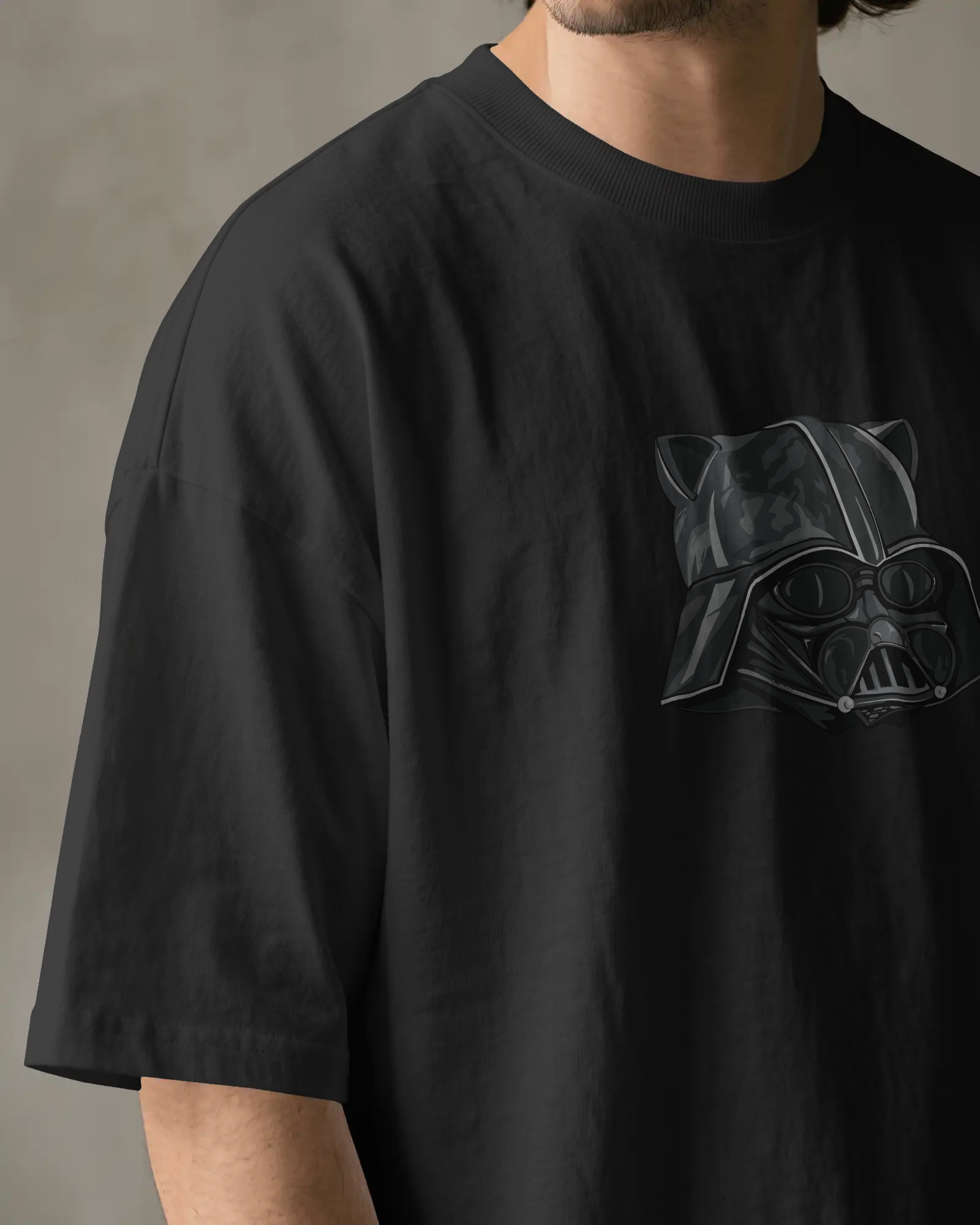 Darth Vader Cat Siyah Tişört