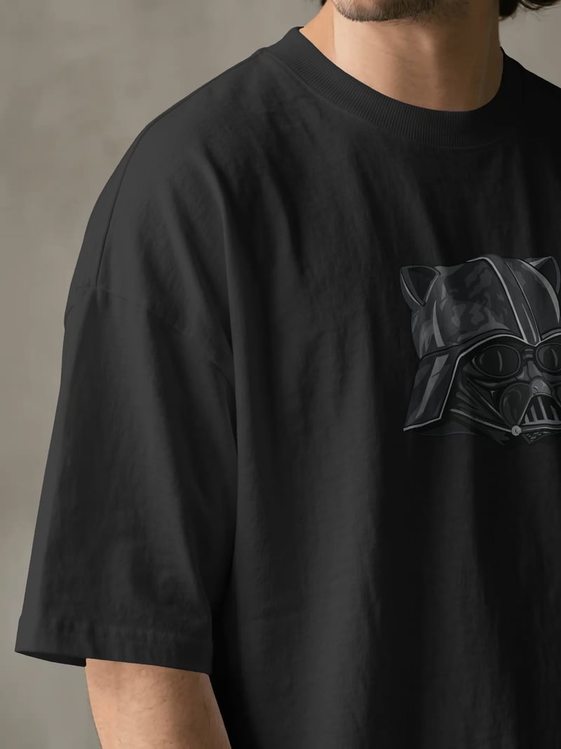Darth Vader Cat Siyah Tişört
