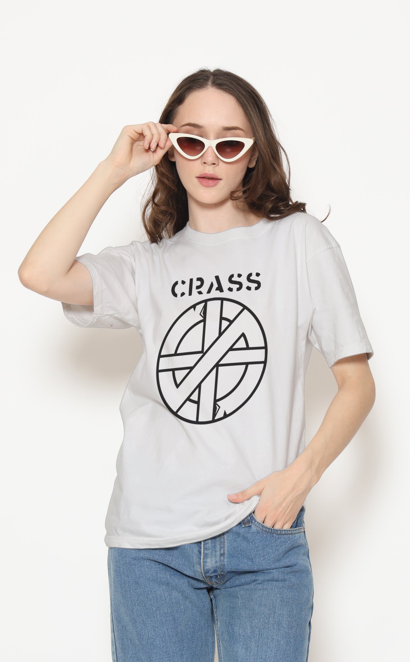 Crass Unisex Beyaz Tişört